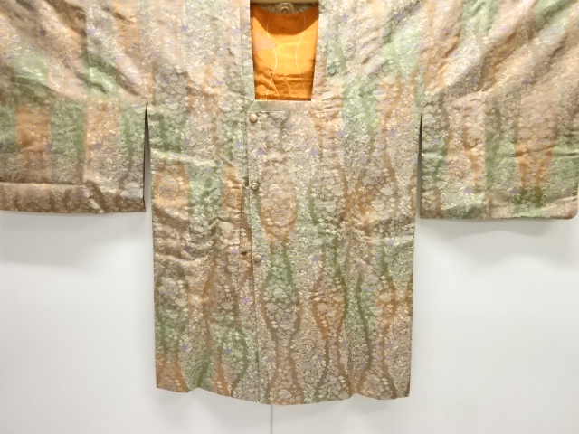JAPANESE OMESHI MICHIYUKI COAT / WOVEN TATEWAKU PATTERN